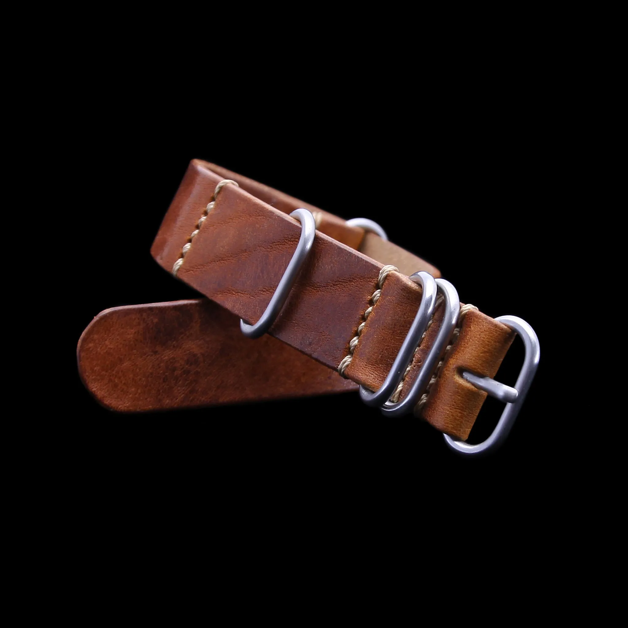 NAT2 Leather Watch Strap, 5-Ring Vintage 403