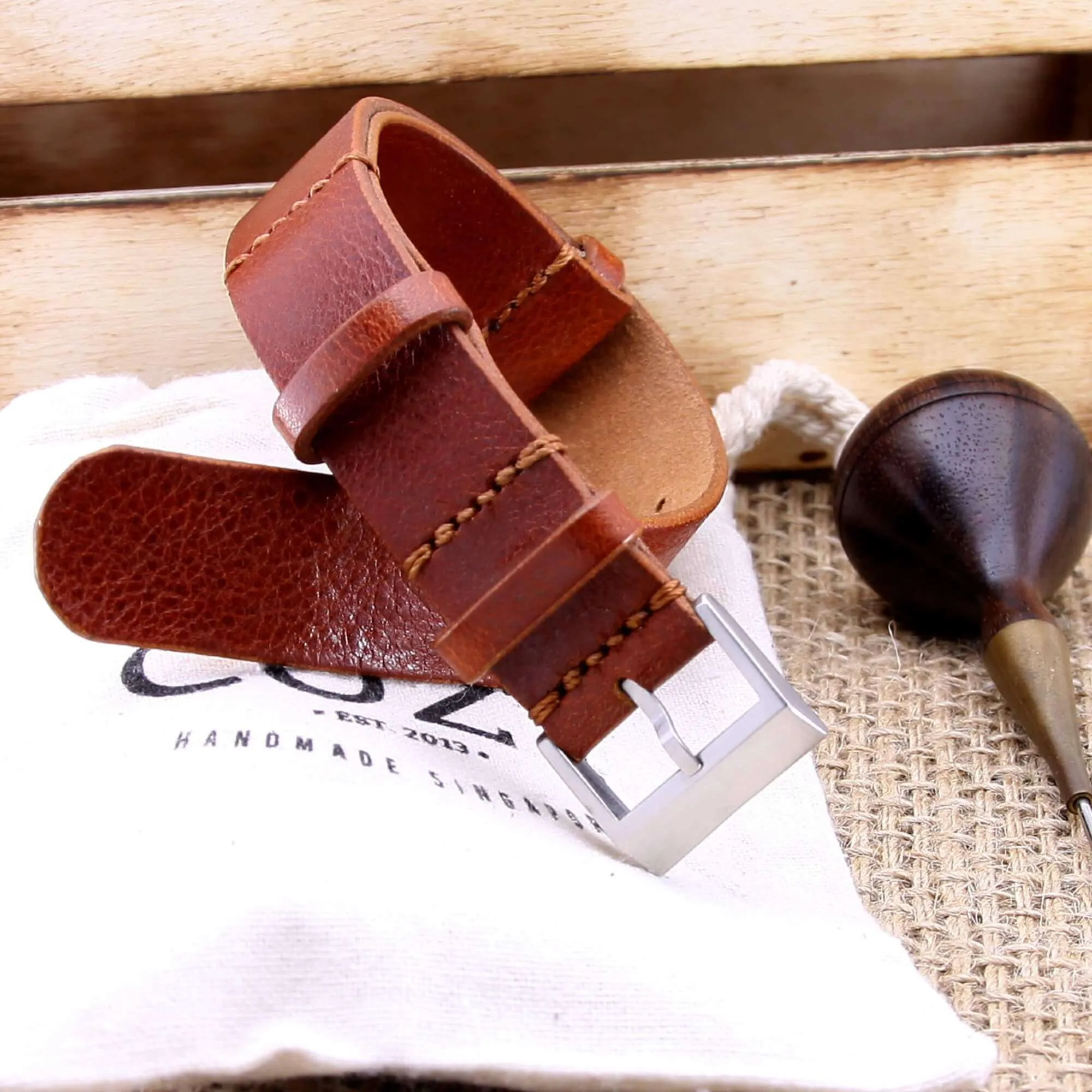 NAT2 Leather Watch Strap, Maremma 503