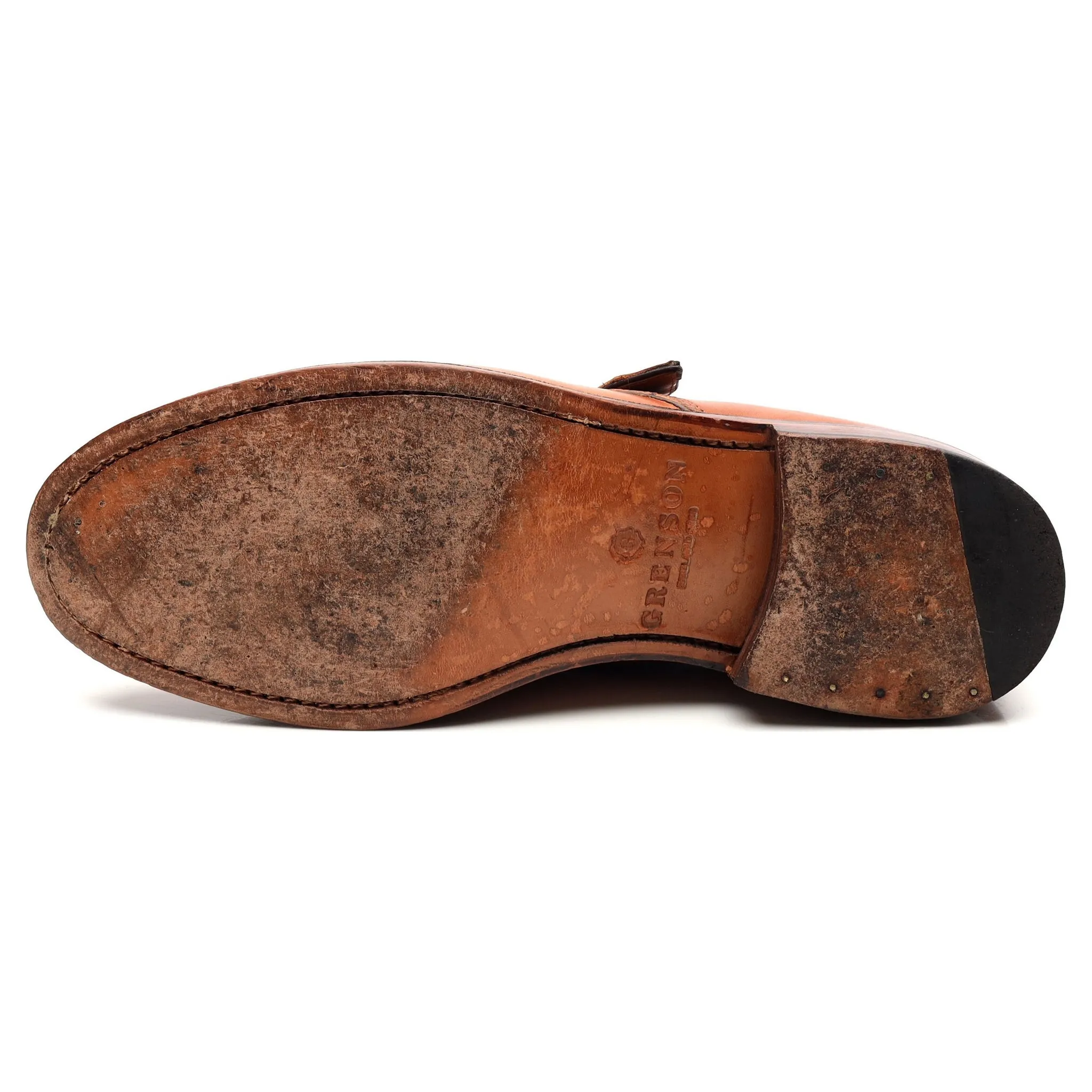 'Nathan' Tan Brown Leather Monk Strap UK 9 G