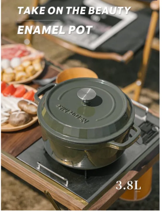 Naturehike - Cast Iron Enamel Pot 24cm - (B-STOCK)