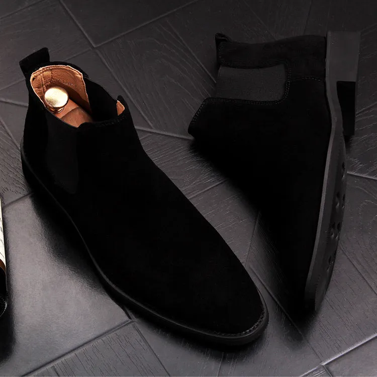 new arrival mens casual breathable genuine leather ankle boots nubuck chelsea booties young gentleman cowboy shoes zapato hombre