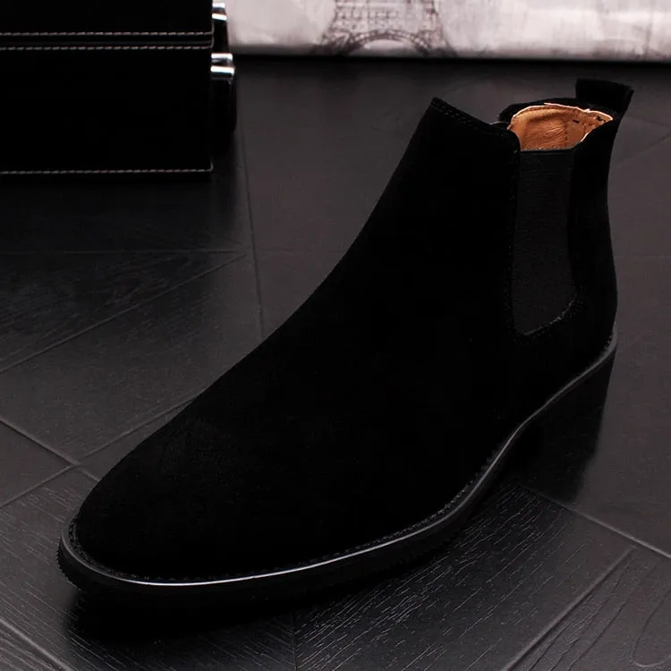 new arrival mens casual breathable genuine leather ankle boots nubuck chelsea booties young gentleman cowboy shoes zapato hombre