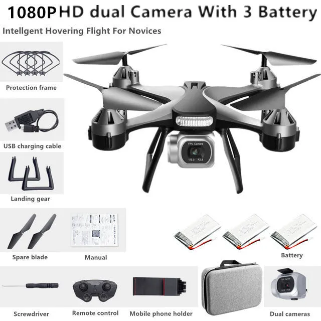 New Quadcopter UAV HD 4K Dual Camera Remote WiFi Controlled Drone