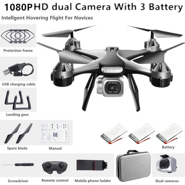New Quadcopter UAV HD 4K Dual Camera Remote WiFi Controlled Drone
