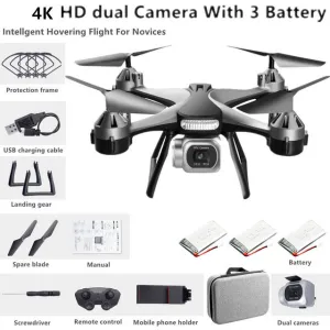 New Quadcopter UAV HD 4K Dual Camera Remote WiFi Controlled Drone