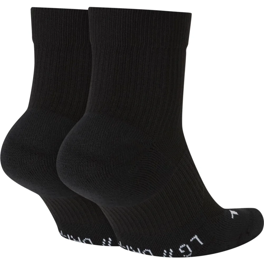 Nike Court Multiplier Max Socks 2 Pack (Black)
