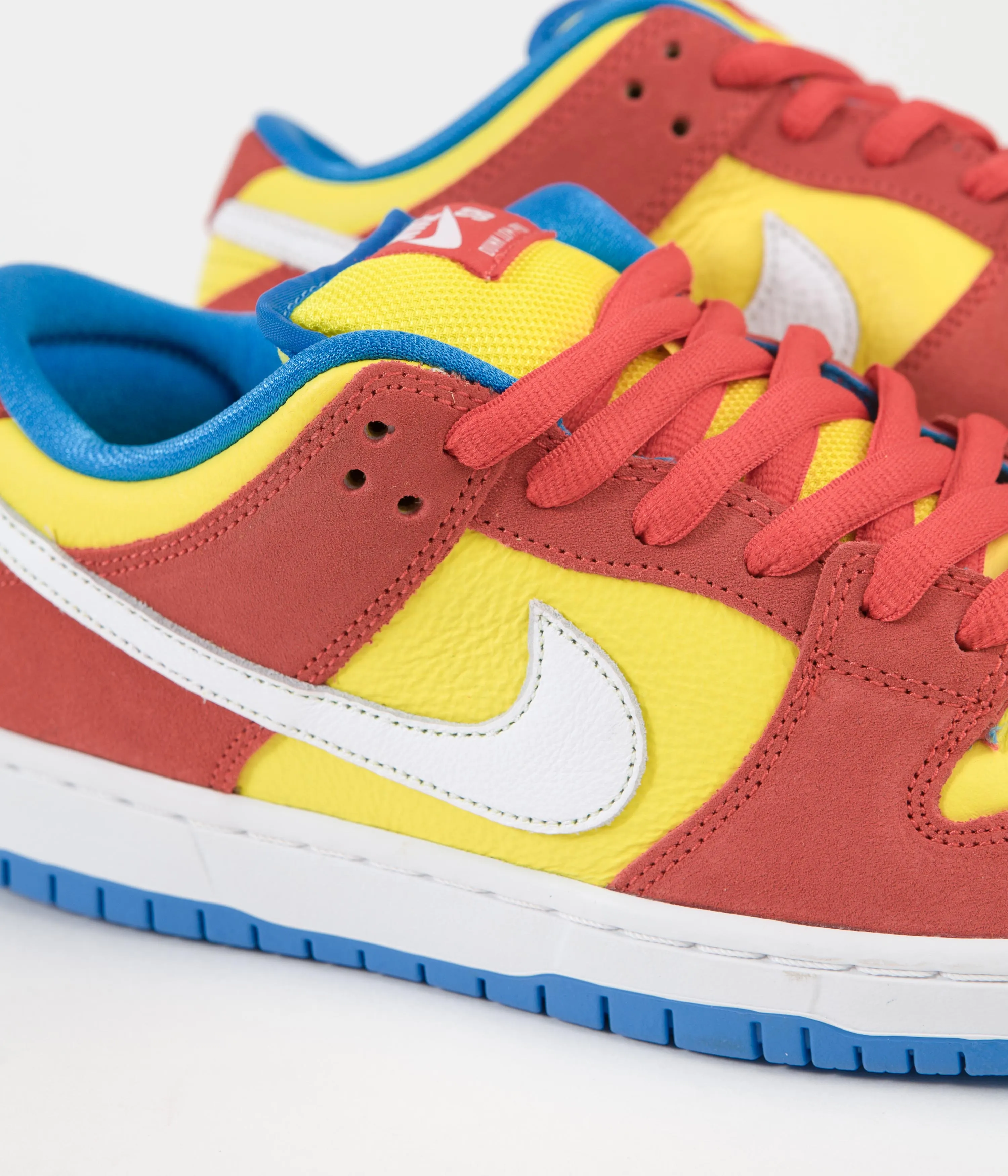 Nike SB Dunk Low Pro 'Bart Simpson' Shoes - Habanero Red / White - Blue Hero