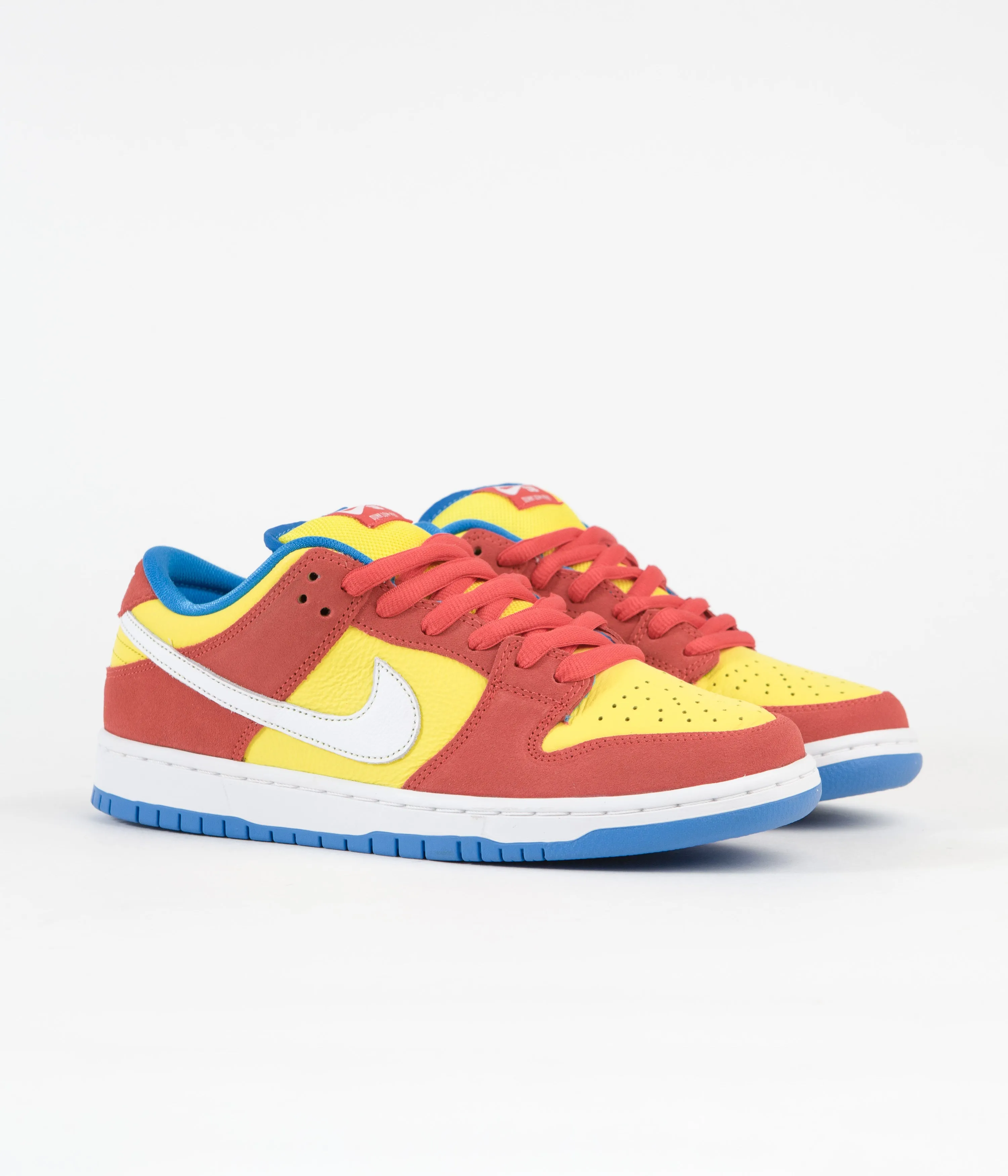 Nike SB Dunk Low Pro 'Bart Simpson' Shoes - Habanero Red / White - Blue Hero