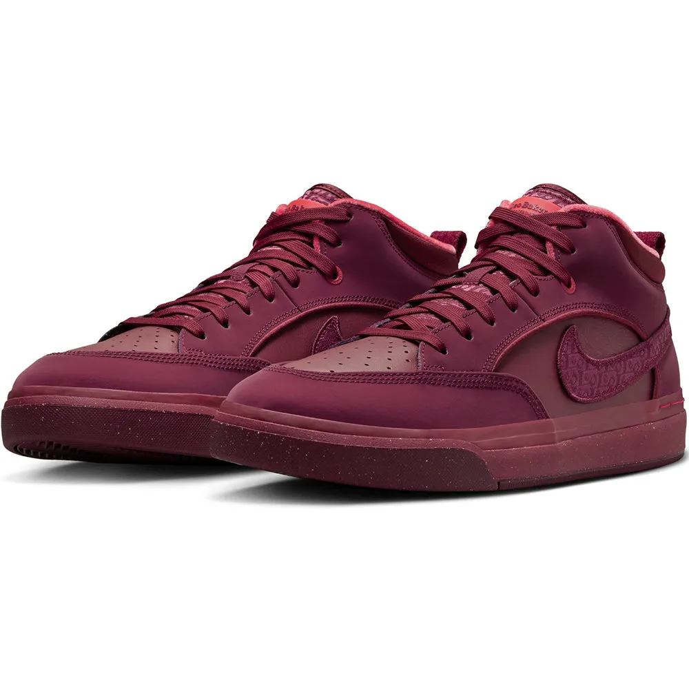 Nike SB React Leo Premium Shoes Dark Beetroot/Dark Beetroot-Team Red