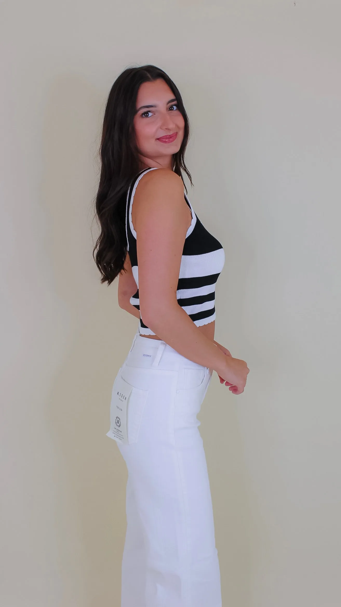 Nostalgia Black and White Tank Top