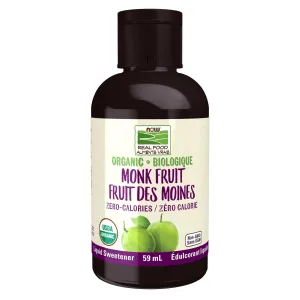 Now Organic Monk Fruit Liquid, Unflavoured 59mL