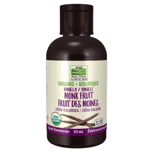 Now Organic Monk Fruit Liquid, Vanilla Flavoured 59mL
