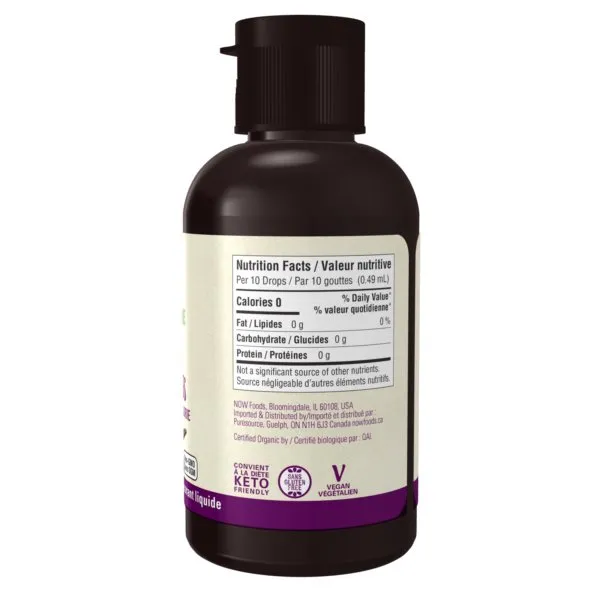 Now Organic Monk Fruit Liquid, Vanilla Flavoured 59mL