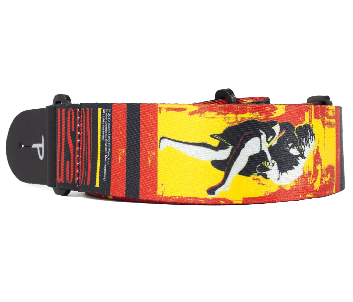 OFFICIAL LICENSING GUNS N’ ROSES USE YOUR ILLUSION POLYESTER GUITAR STRAP.