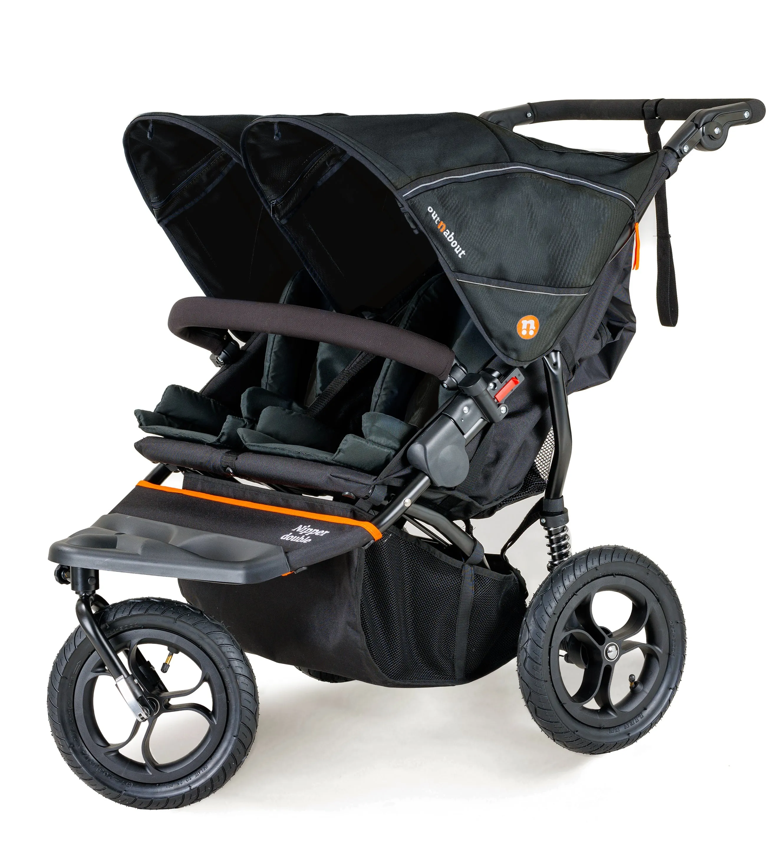 Out n About Double Nipper V5 Newborn & Toddler Starter Bundle - Summit Black - Delivery Late March
