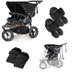 Out n About Nipper Double Twin Comfort Kit in Summit Black