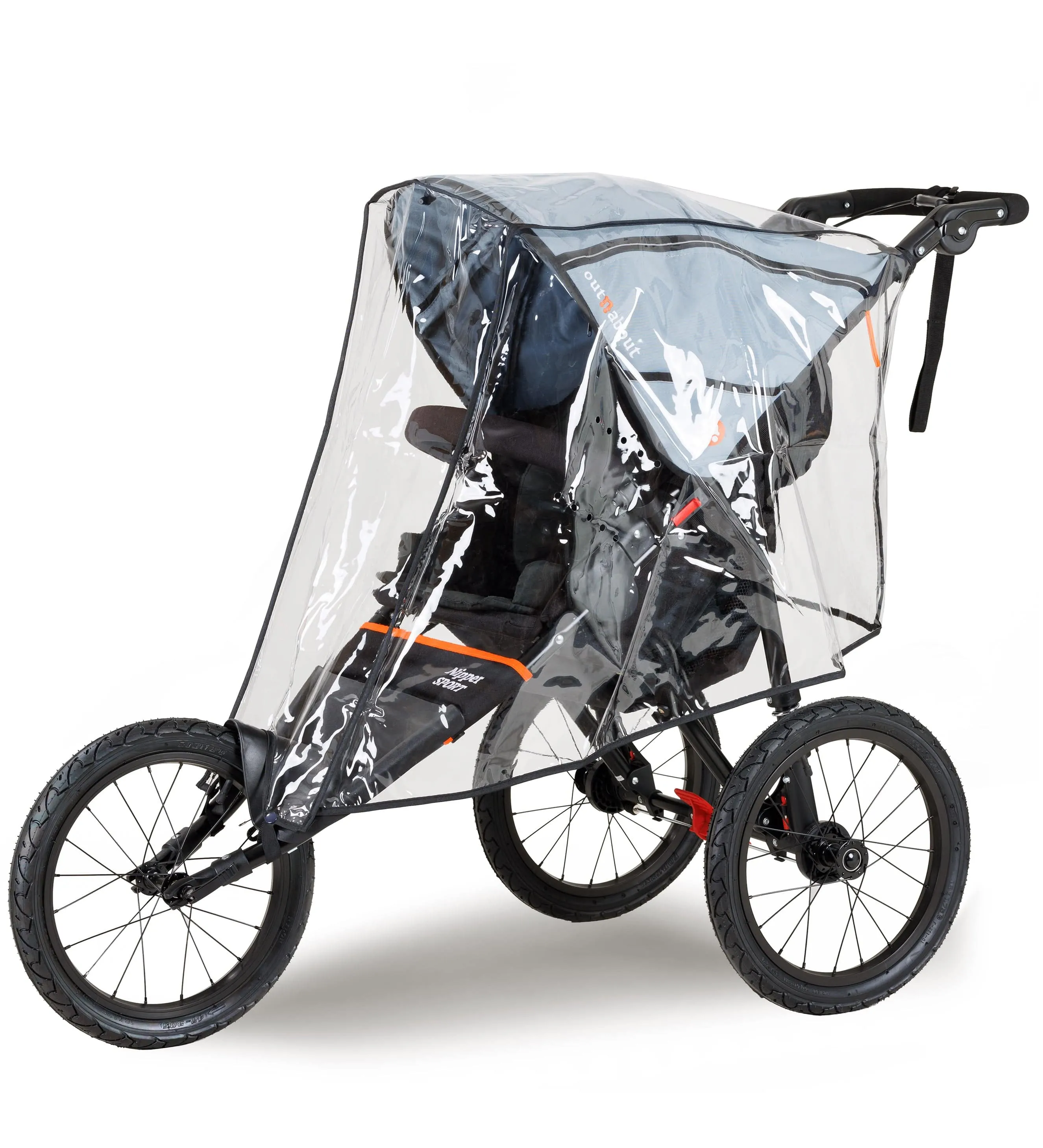 Out n About Nipper Sport V5 Single Pushchair with Footmuff - Rocksalt Grey