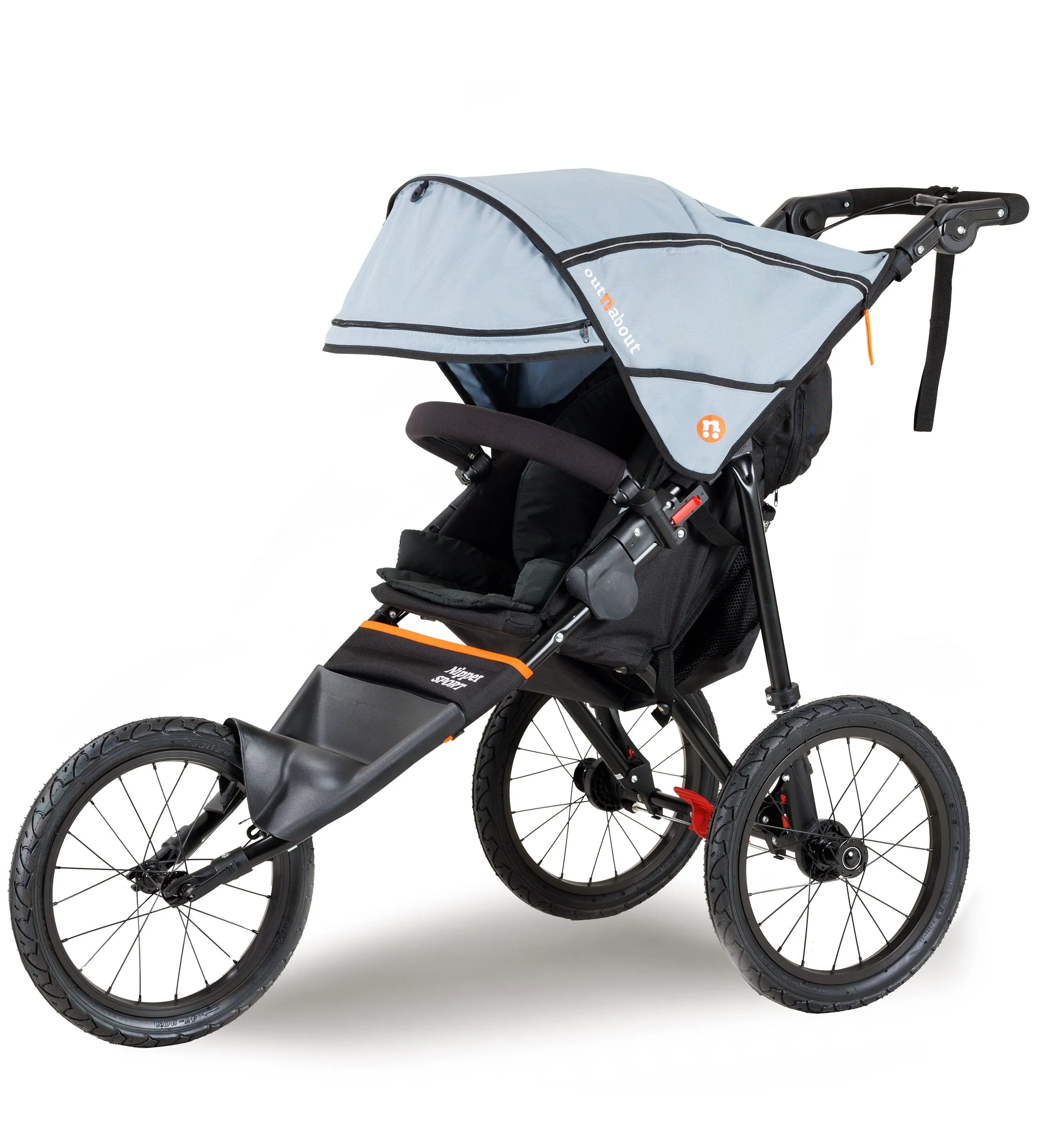 Out n About Nipper Sport V5 Single Pushchair with Footmuff - Rocksalt Grey