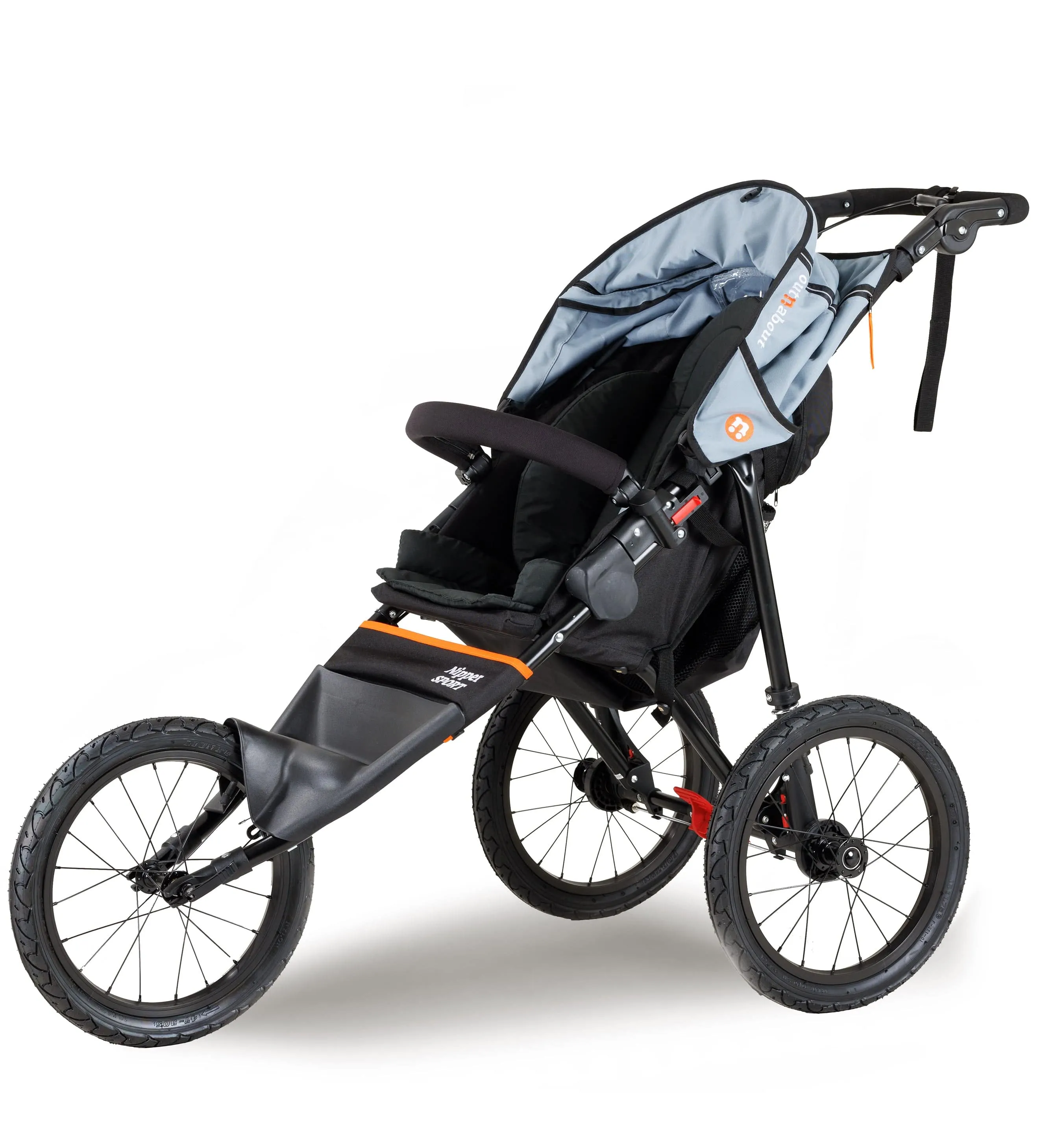 Out n About Nipper Sport V5 Single Pushchair with Footmuff - Rocksalt Grey
