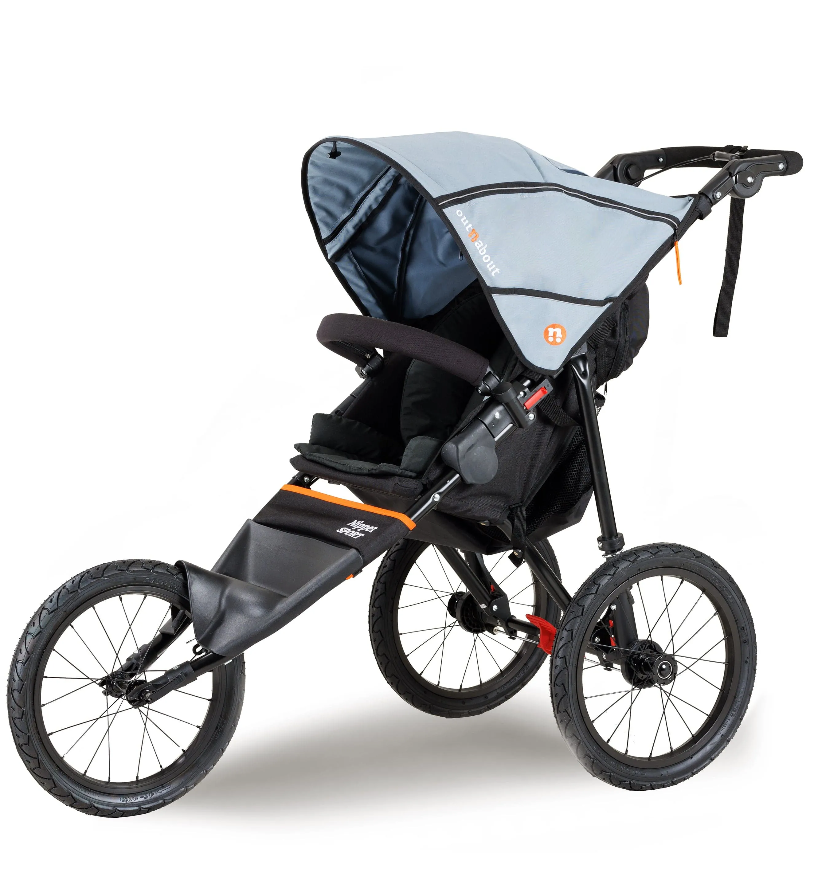 Out n About Nipper Sport V5 Single Pushchair with Footmuff - Rocksalt Grey