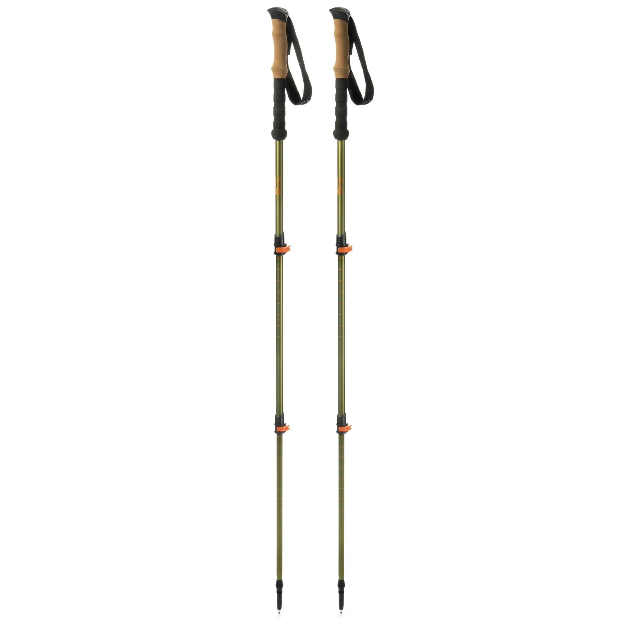 Ozark Trail Brand Aluminum Adjustable Quick Lock Trekking Poles with Cork Grip, 2 Hiking Poles - open_box