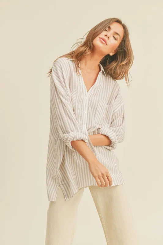 Pebble Beach Striped Blouse