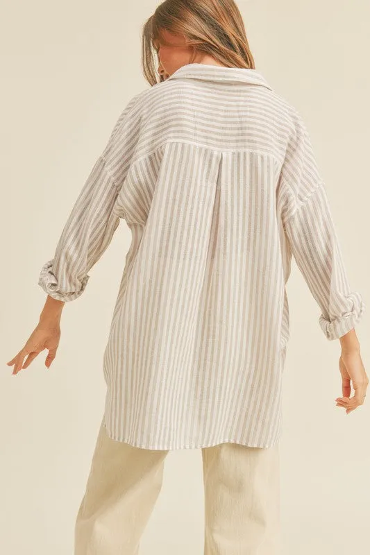 Pebble Beach Striped Blouse