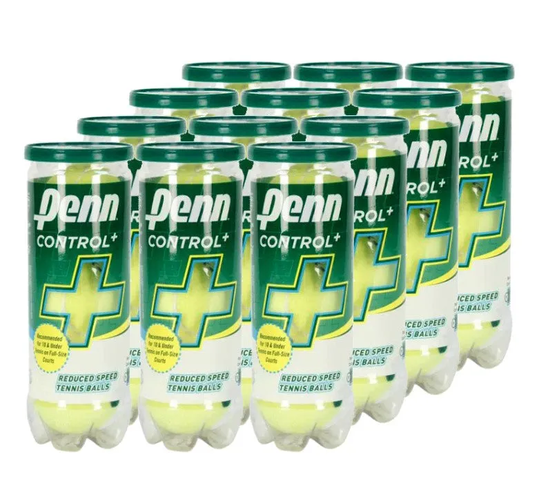 Penn Control Plus Tennis Balls in 12 can case