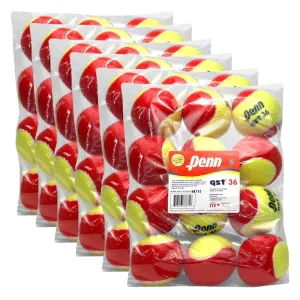 Penn QST 36 Red/Yellow FELT Ball - 72 Ball Case