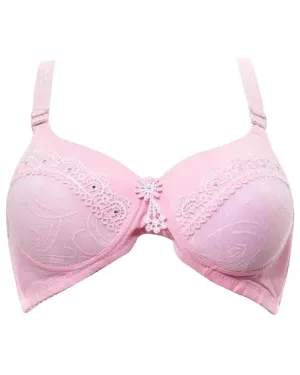 Pink Single Padded Non Wired Bra