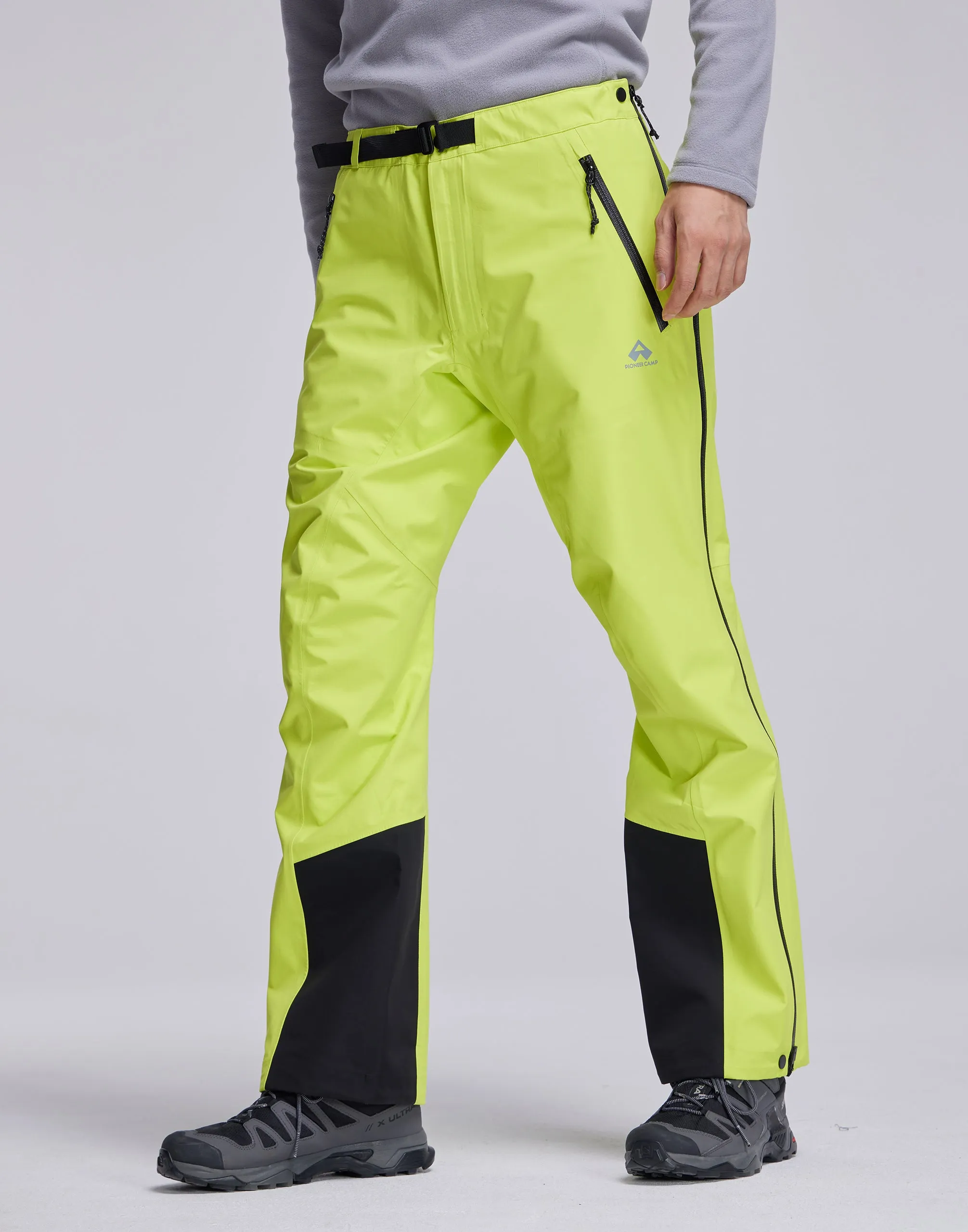Pioneer Camp Men's Waterproof Ski Pants – Windproof, Lightweight, Full-Zip Design