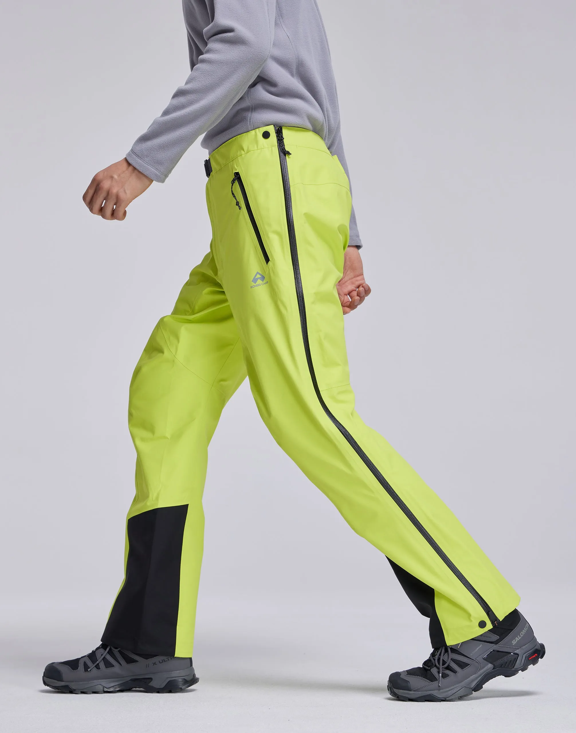 Pioneer Camp Men's Waterproof Ski Pants – Windproof, Lightweight, Full-Zip Design