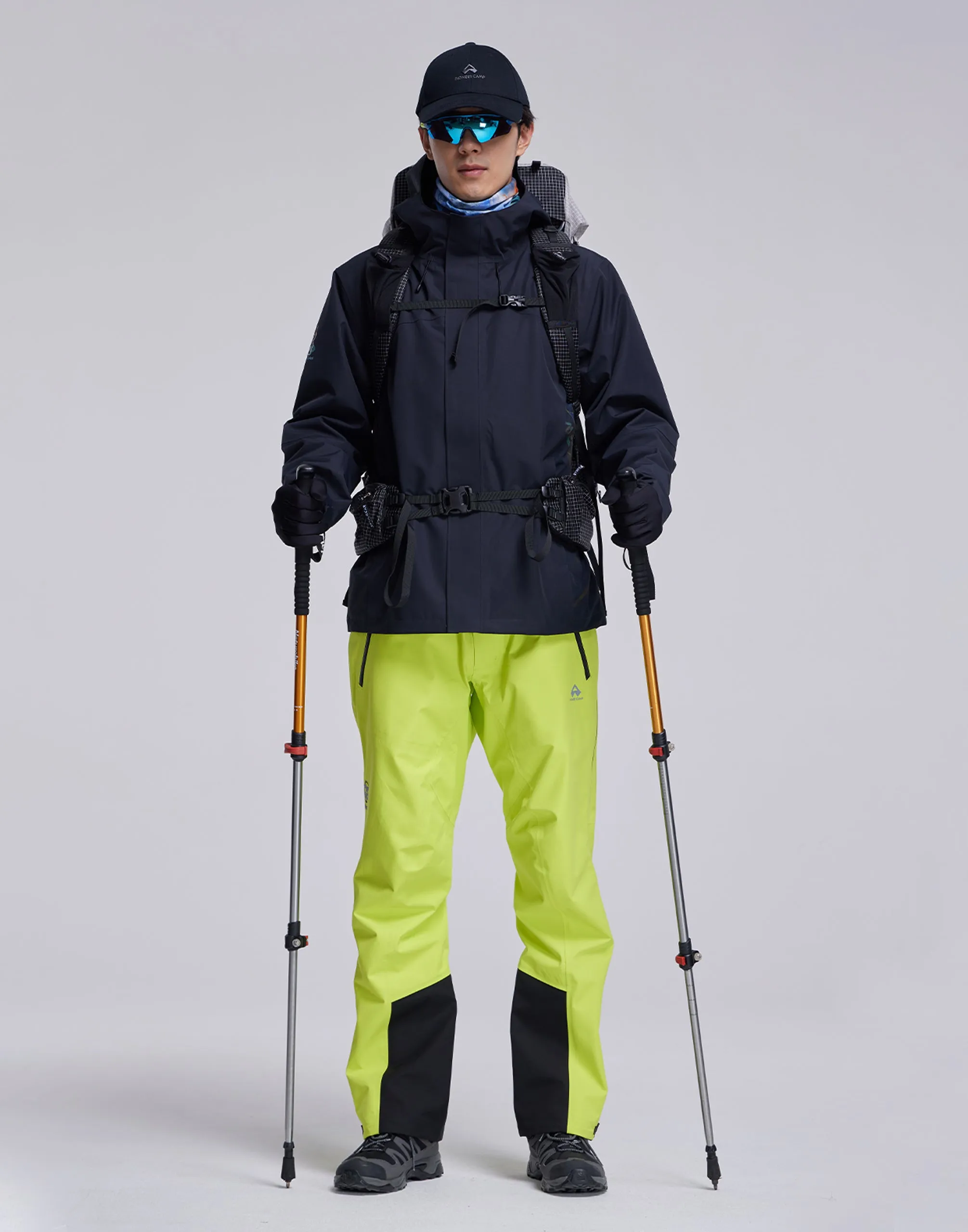 Pioneer Camp Men's Waterproof Ski Pants – Windproof, Lightweight, Full-Zip Design