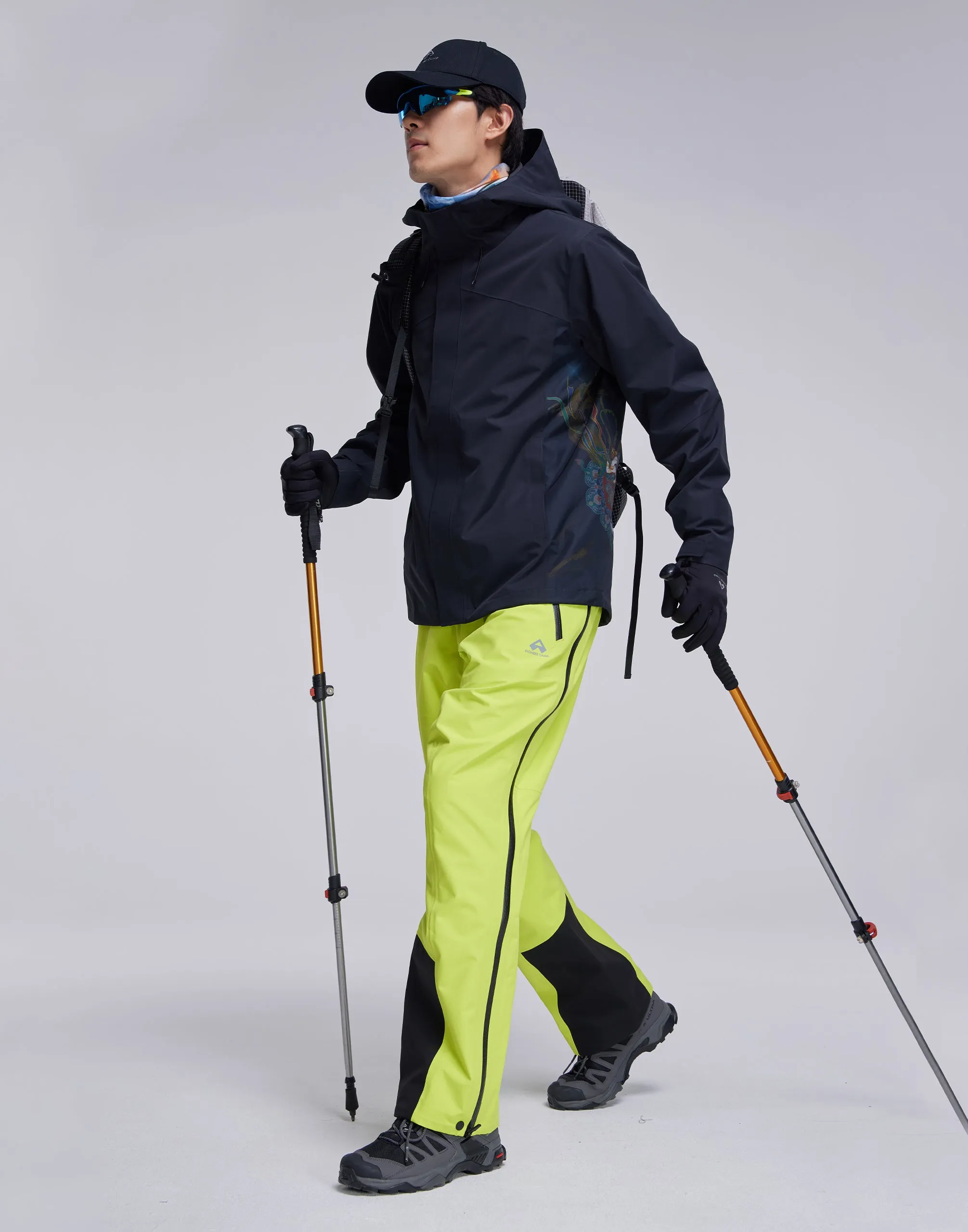 Pioneer Camp Men's Waterproof Ski Pants – Windproof, Lightweight, Full-Zip Design