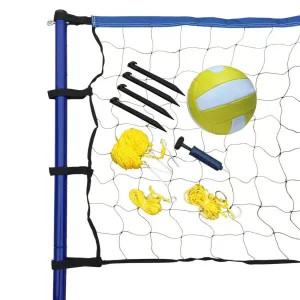 Portable Volleyball Net/Posts/Ball and Pump Set - Multi Metal