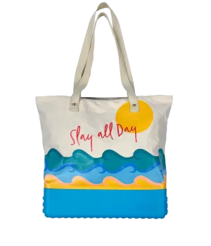 Printed Canvas Bogg Bag - Slay All Day