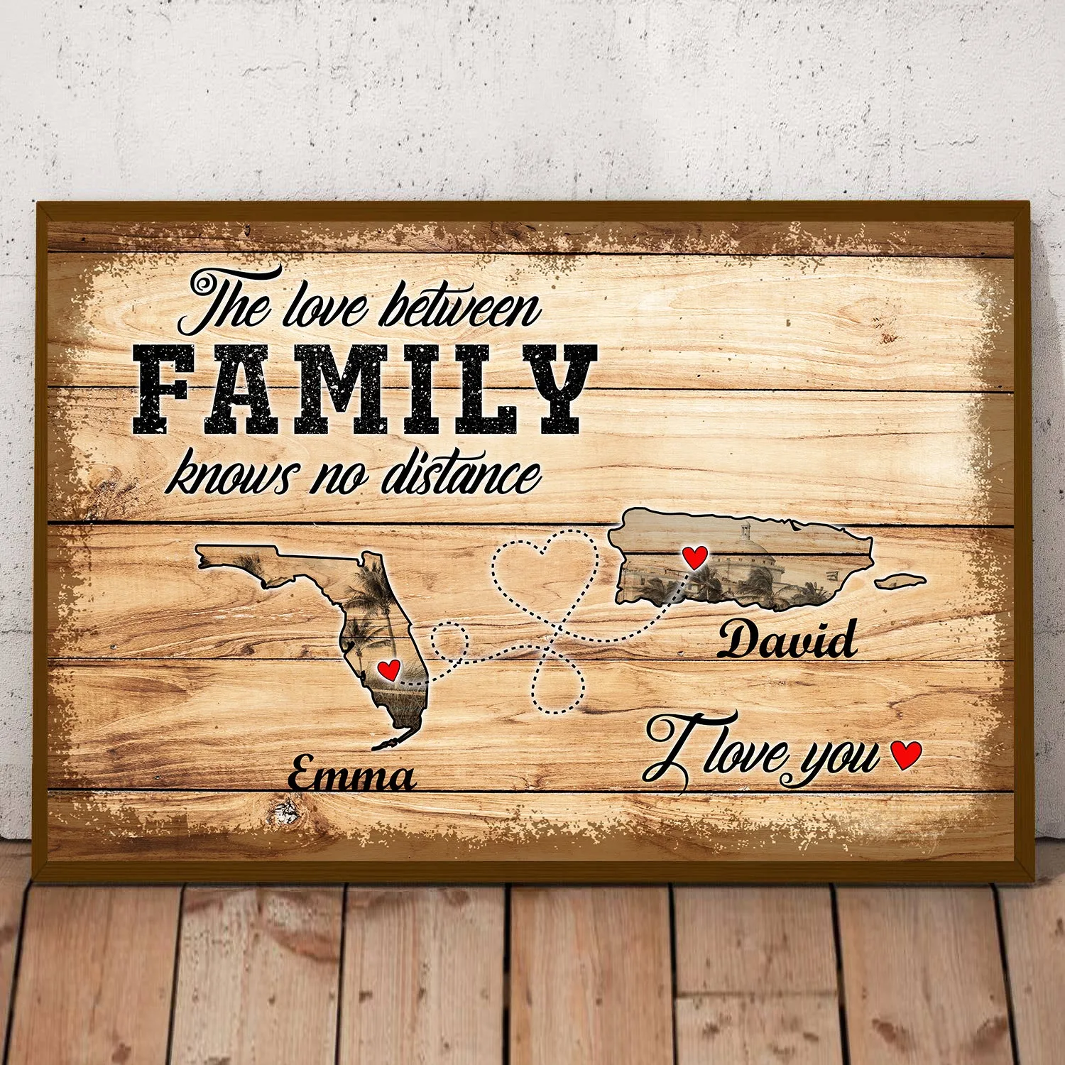 Puerto Rico Florida The Love Between Family Knows No Distance Custom Poster