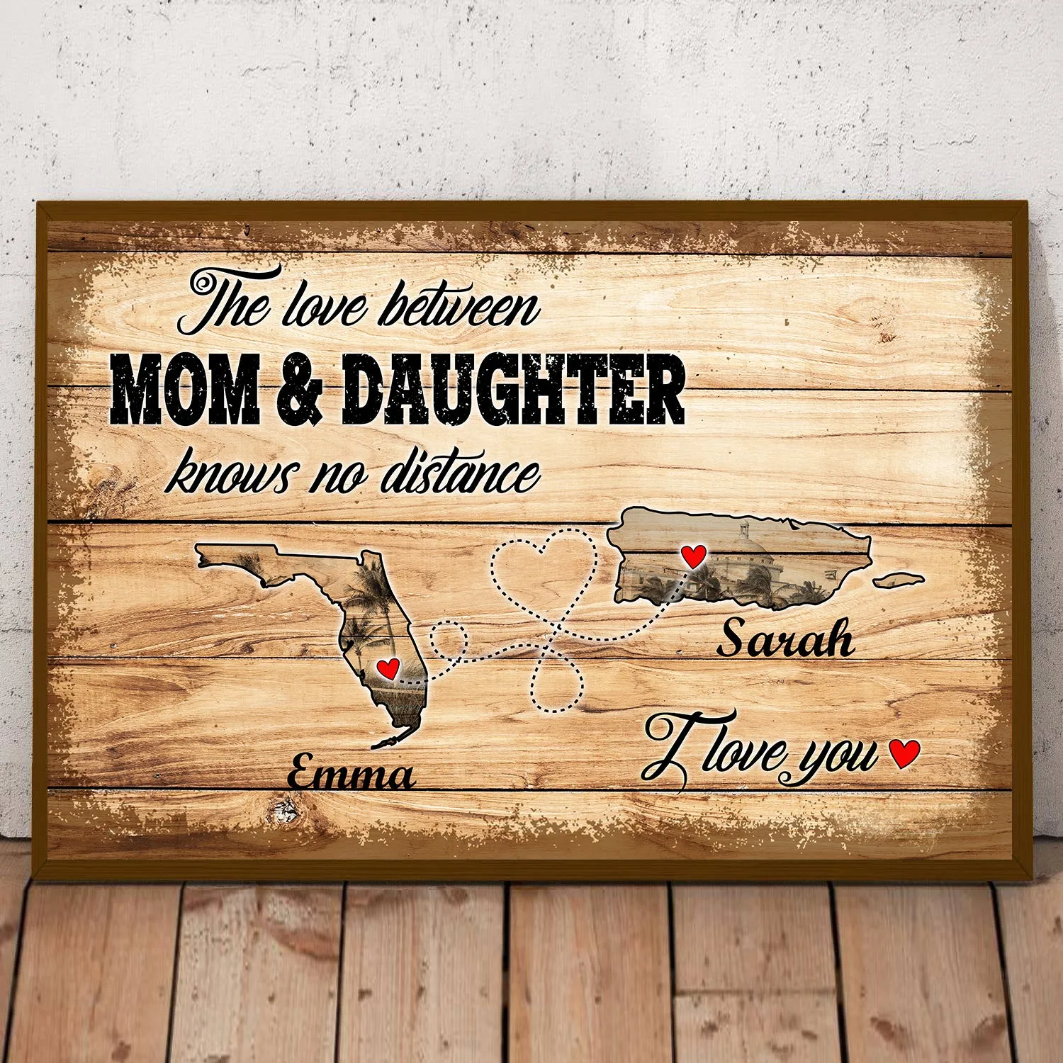 Puerto Rico Florida The Love Between Family Knows No Distance Custom Poster