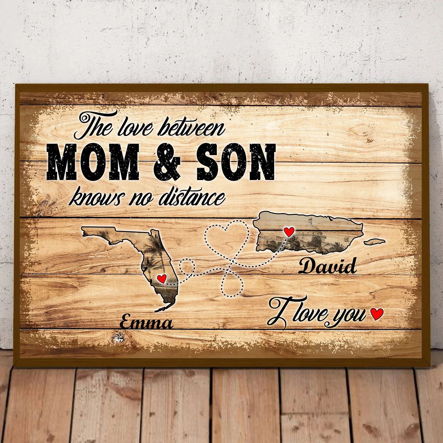 Puerto Rico Florida The Love Between Family Knows No Distance Custom Poster
