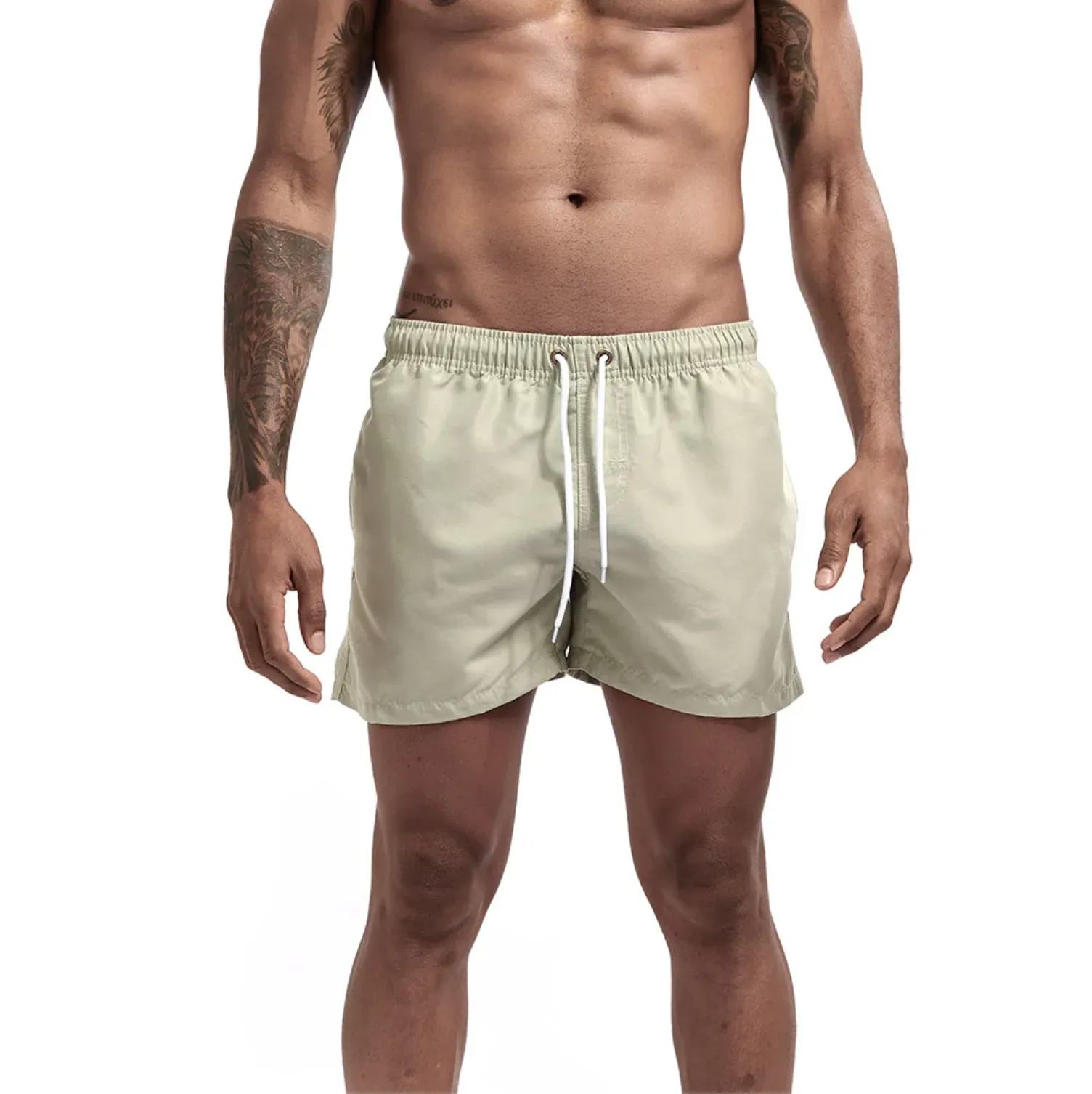 "SWIM" Maillot de bain Short de plage Homme couleur Kaki -  URB1™