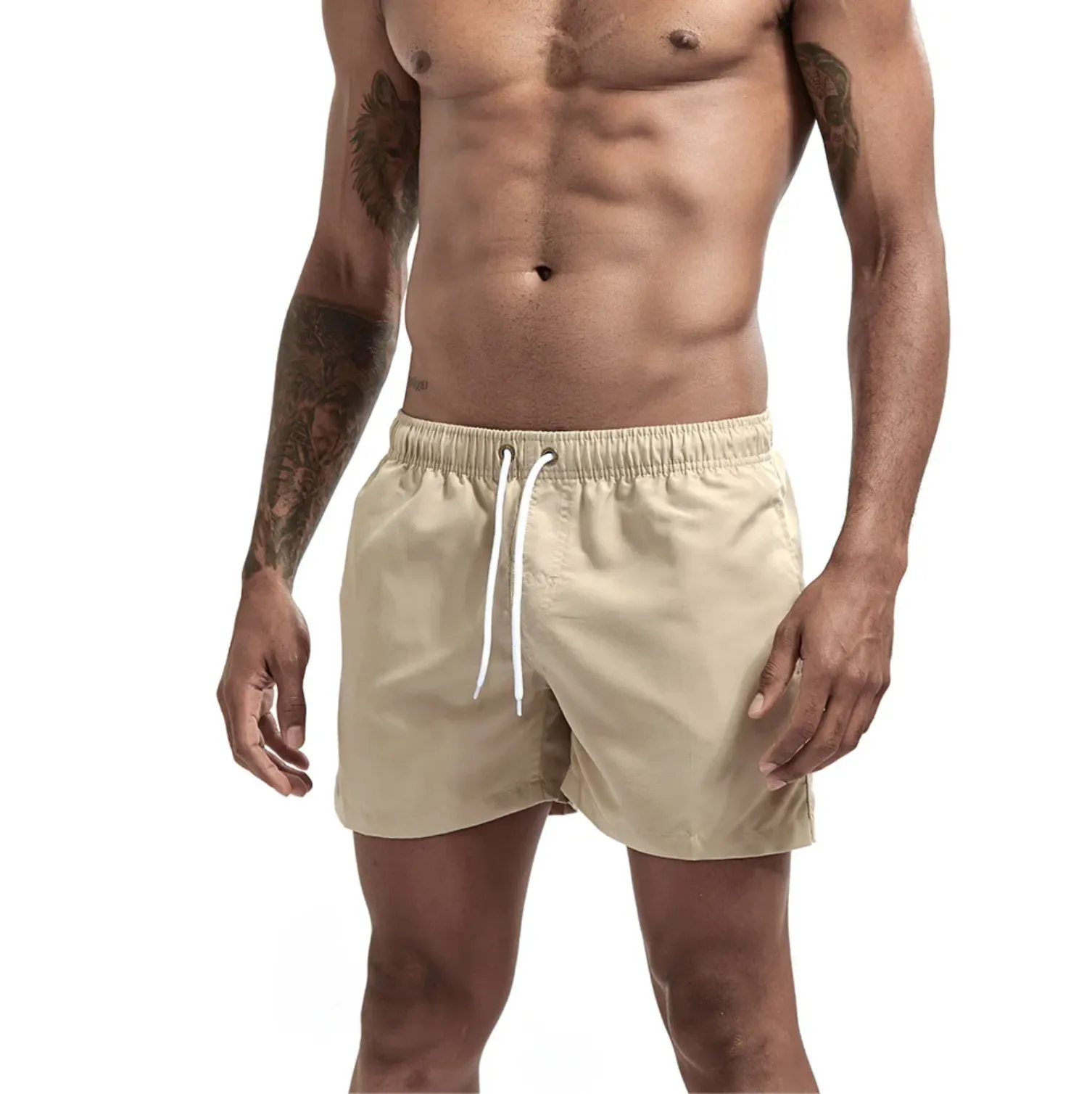 "SWIM" Maillot de bain Short de plage Homme couleur Kaki -  URB1™