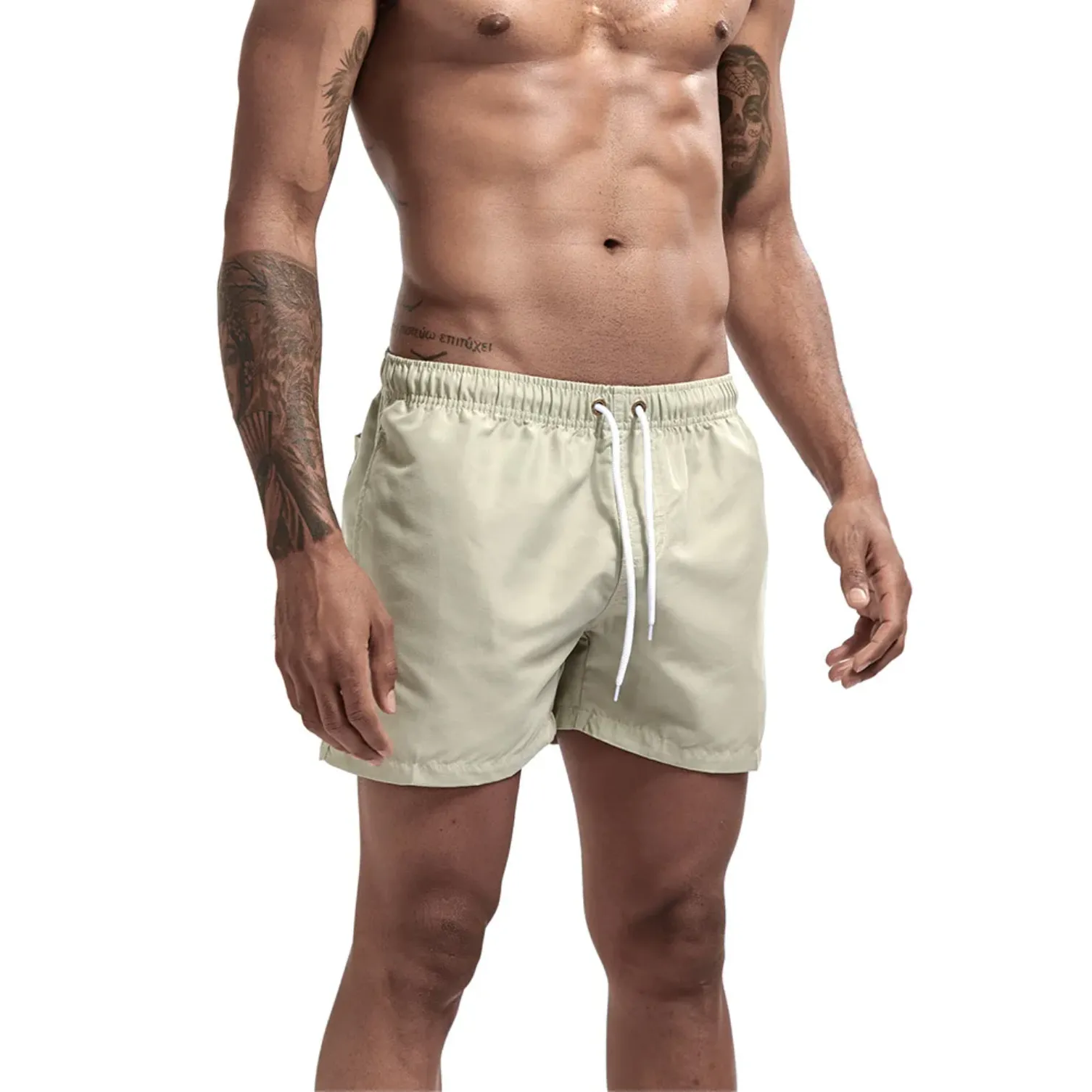 "SWIM" Maillot de bain Short de plage Homme couleur Kaki -  URB1™