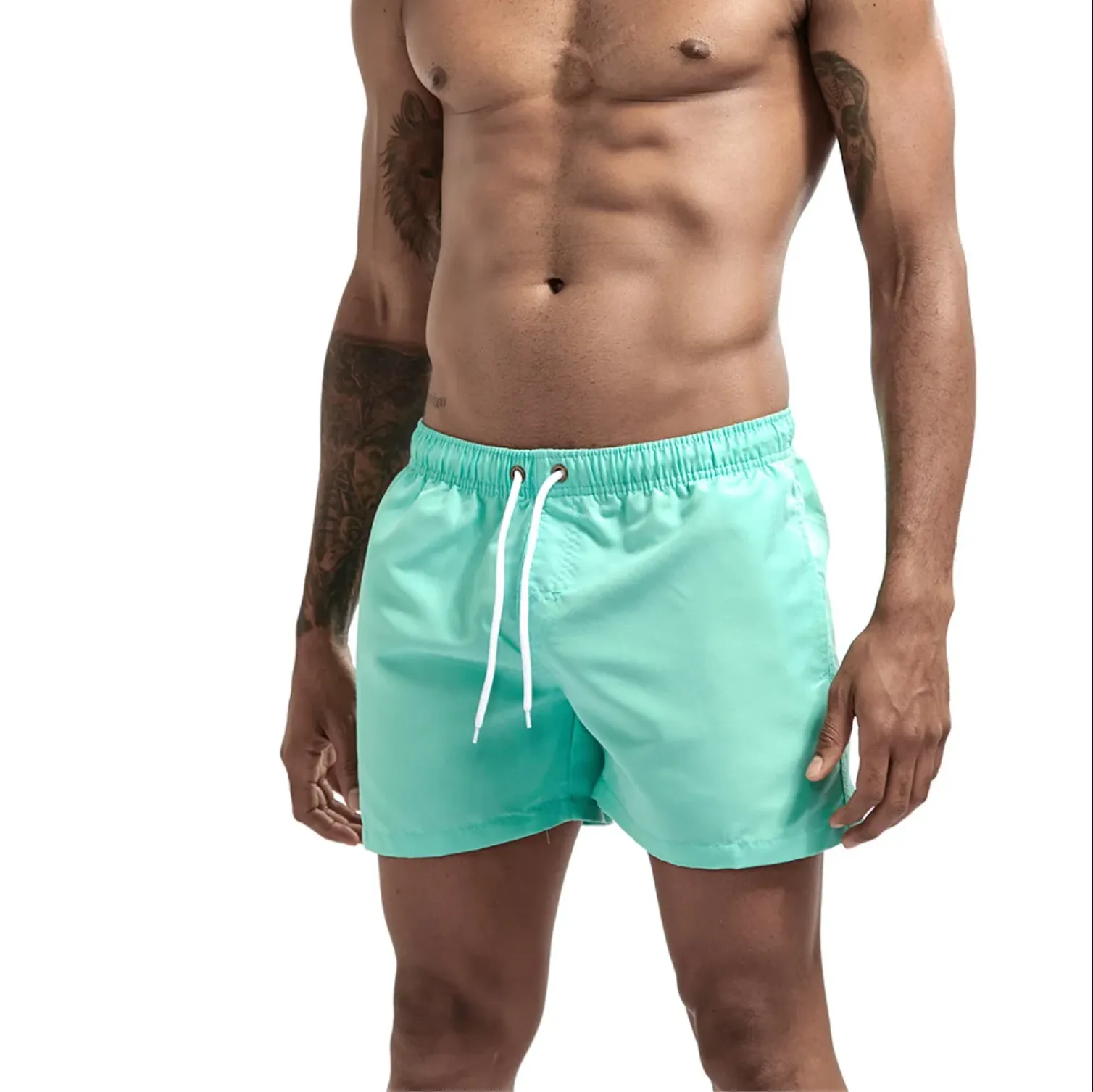 "SWIM" Maillot de bain Short de plage Homme couleur Kaki -  URB1™
