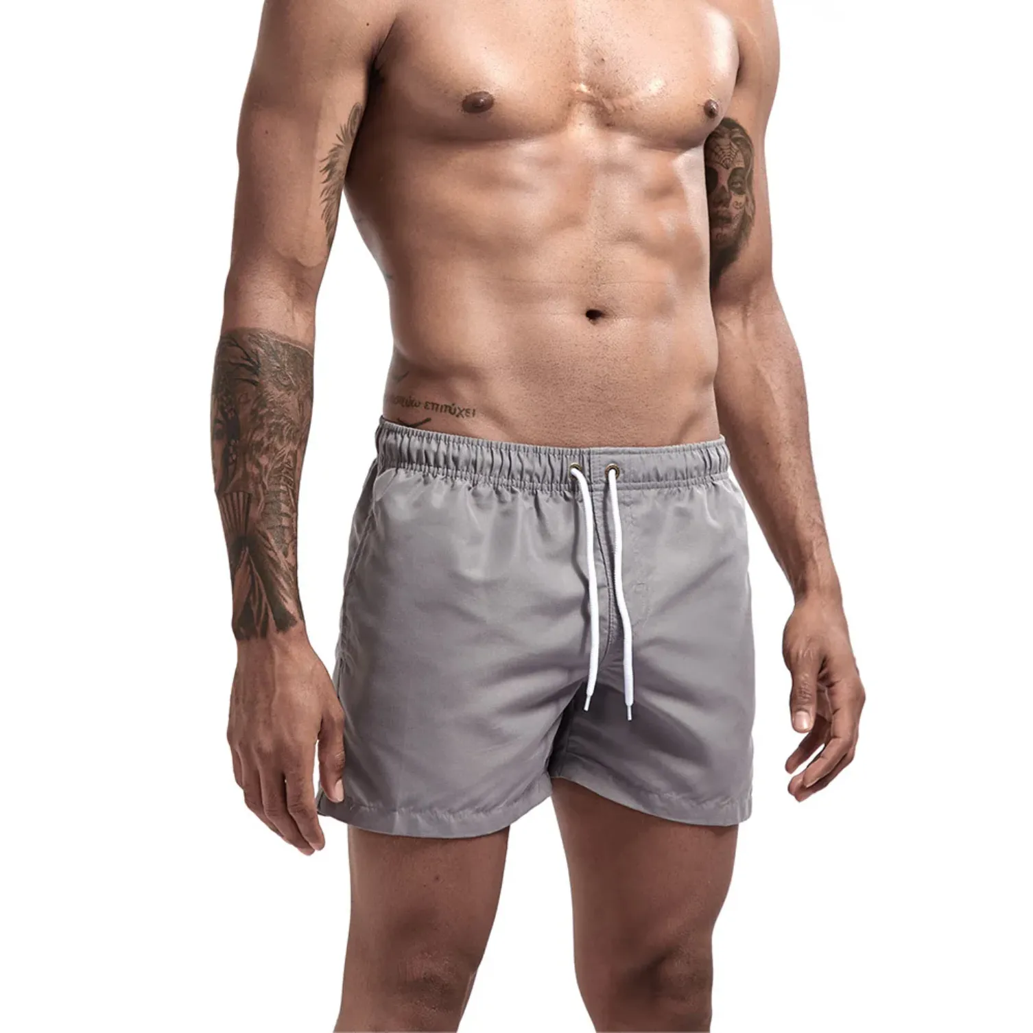 "SWIM" Maillot de bain Short de plage Homme couleur Kaki -  URB1™