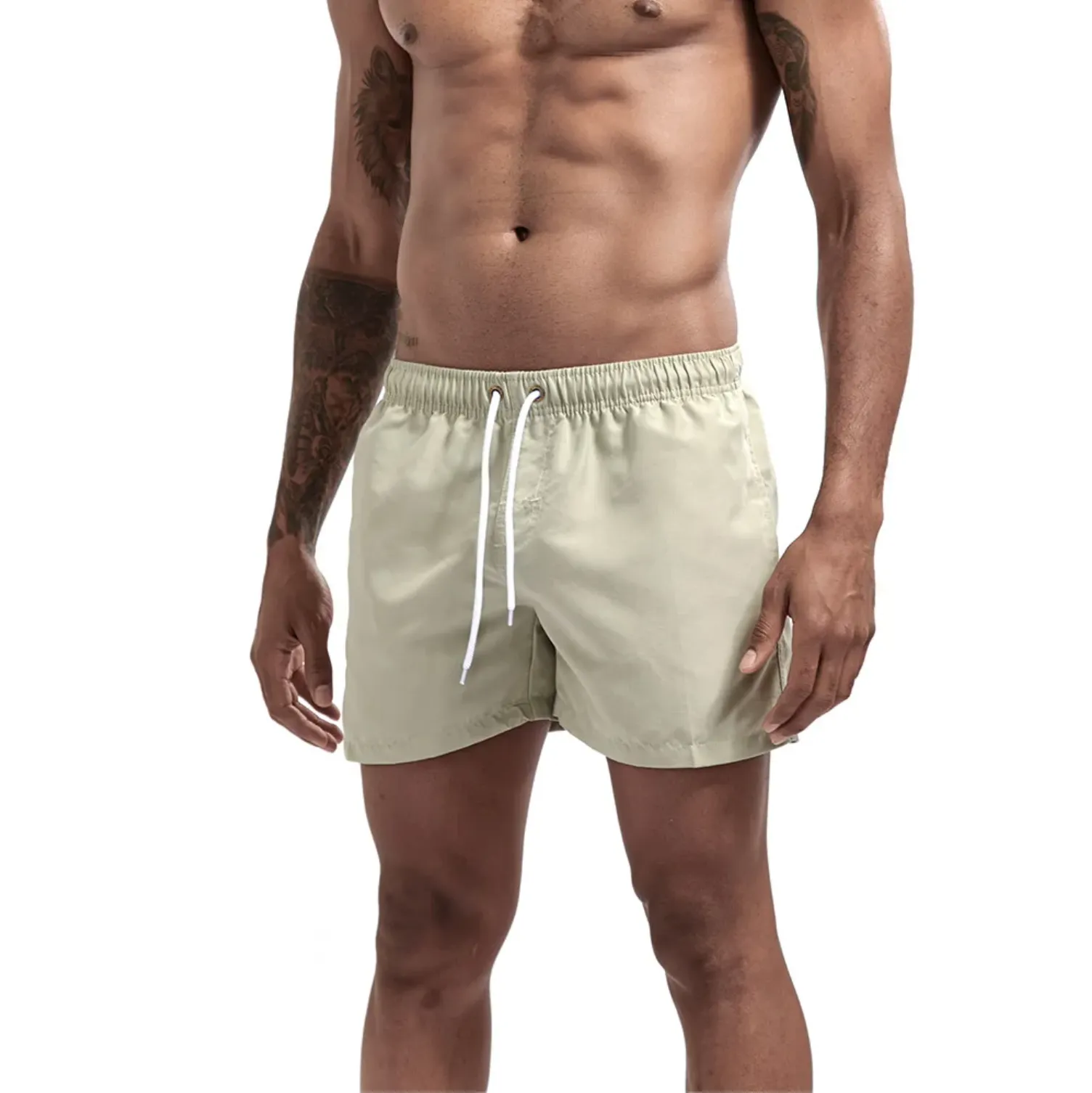 "SWIM" Maillot de bain Short de plage Homme couleur Kaki -  URB1™