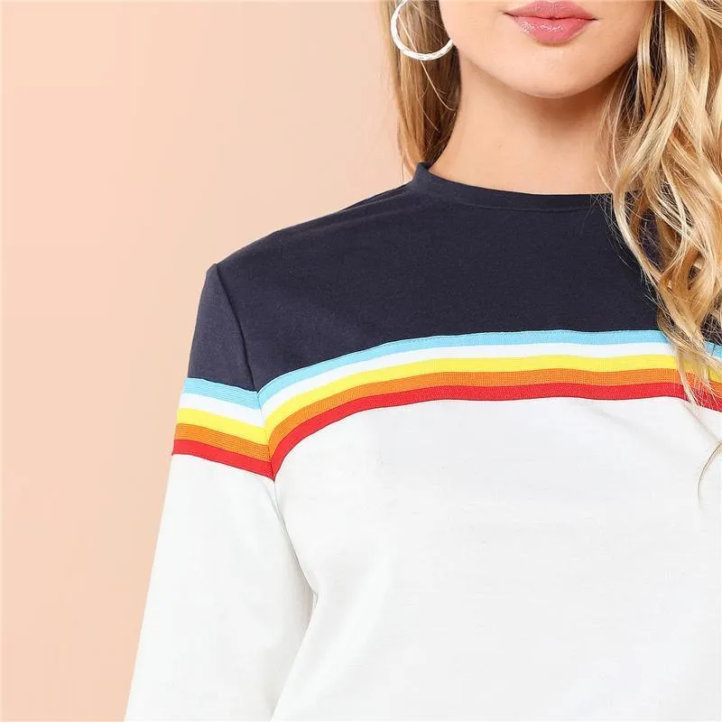 Rainbow Striped Sweatshirt