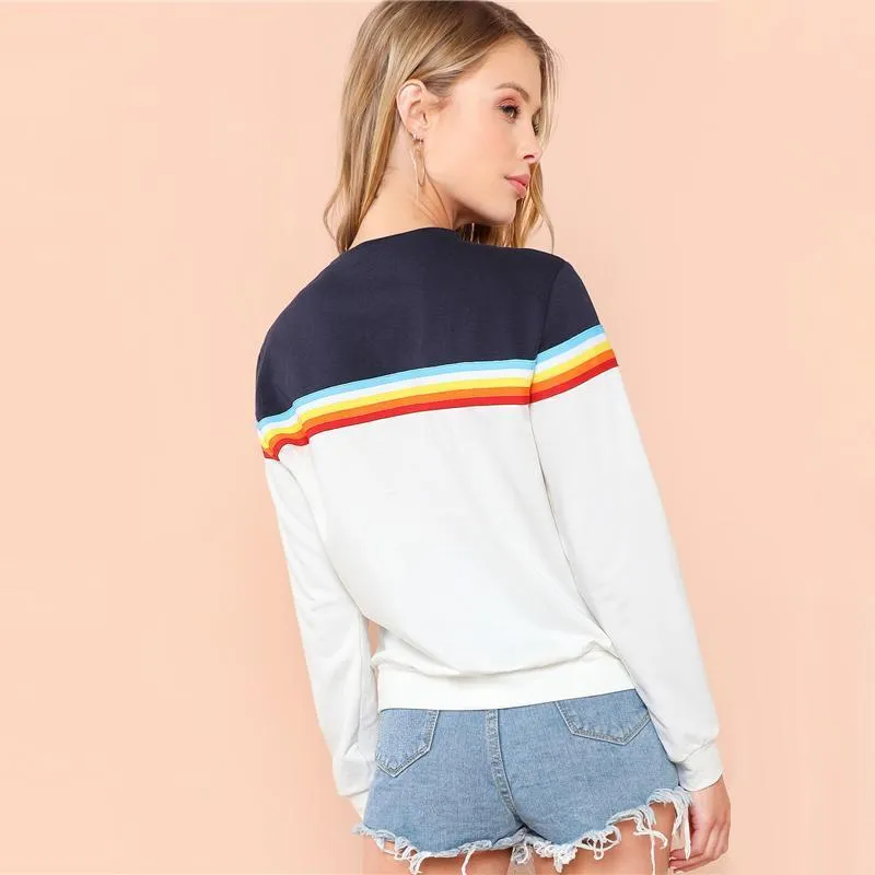Rainbow Striped Sweatshirt