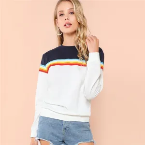 Rainbow Striped Sweatshirt