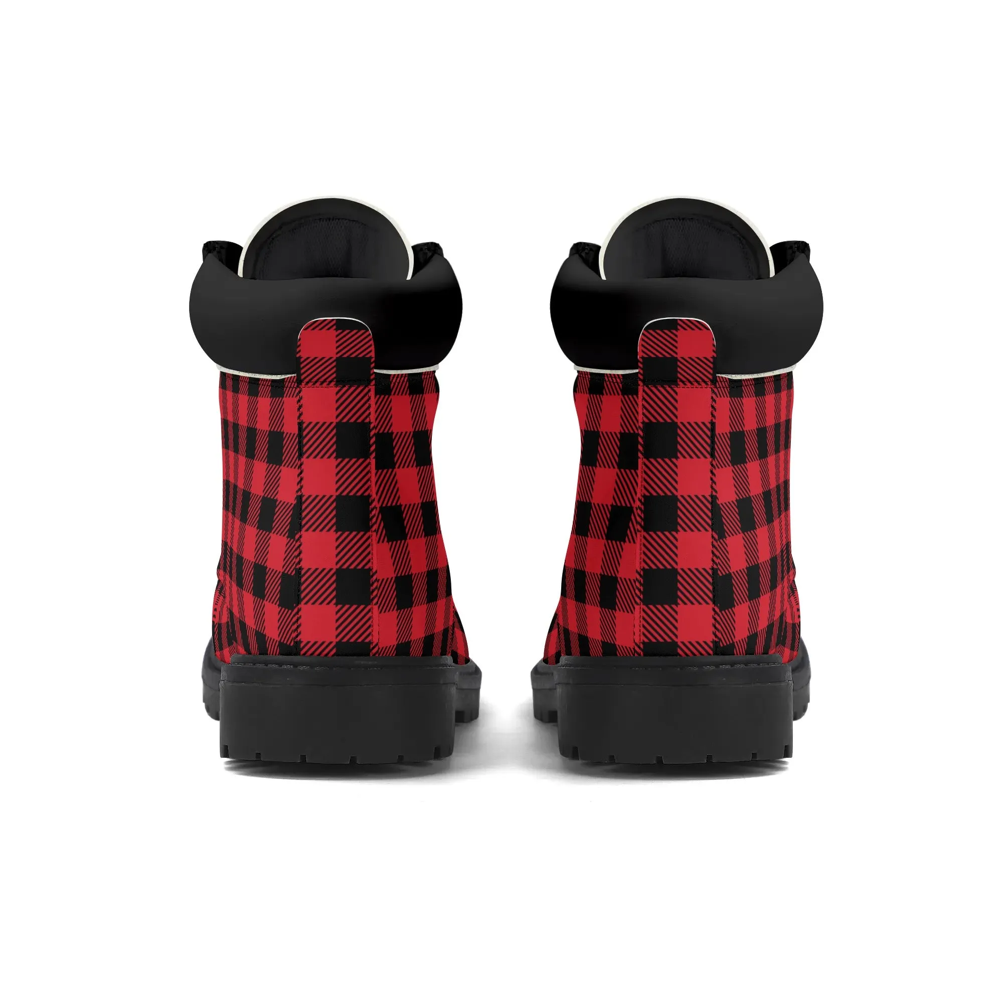 Red Buffalo Plaid Mens All Season Boots