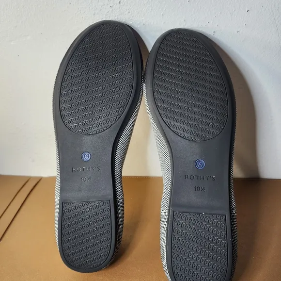 Rothy's The Flat Gray Mist Captoe Ballet Classic Comfort Shoes Women’s US 10.5
